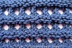 Пуловер с сетчатым узором Описание вязания пуловера с сетчатым узором